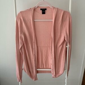 henri bendel Blush Pink Open-Front Cardigan Silk